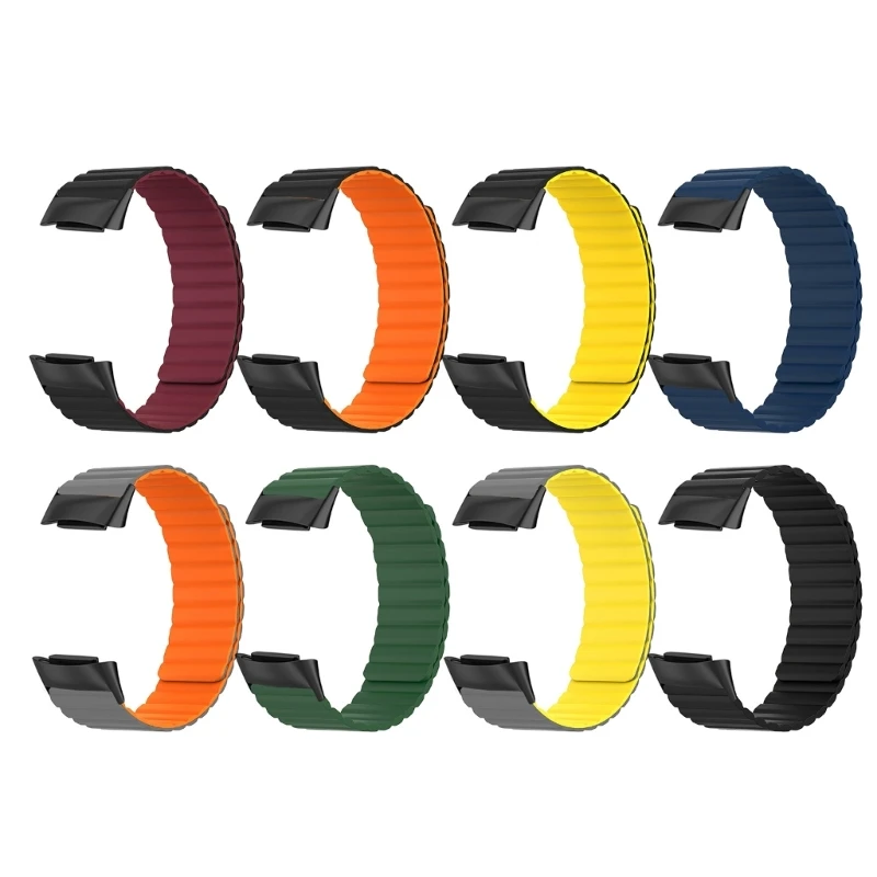 

Браслет для умных часов 6/5, силиконовый ремешок, петля, магнитный дышащий ремень