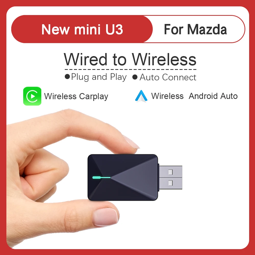 Wireless CarPlay Android Auto Wireless Adapter Plug And Play Smart Mini Box WiFi Fast Connect Universal For Mazda 3 6 wireless carplay adapter wireless carplay wireless adapter smart carplay box smart box