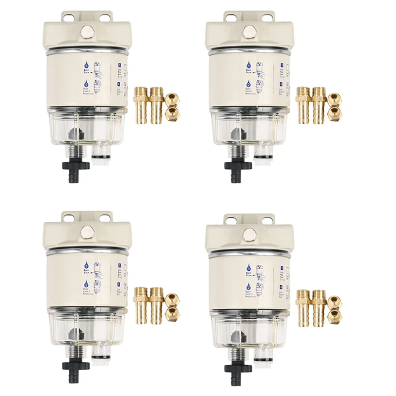 

4X R12T Marine Fuel Filter Water Separator Crude Oil-Engine For Racor 140R 120AT S3240 NPT ZG1/4-19 Car Combo Filter