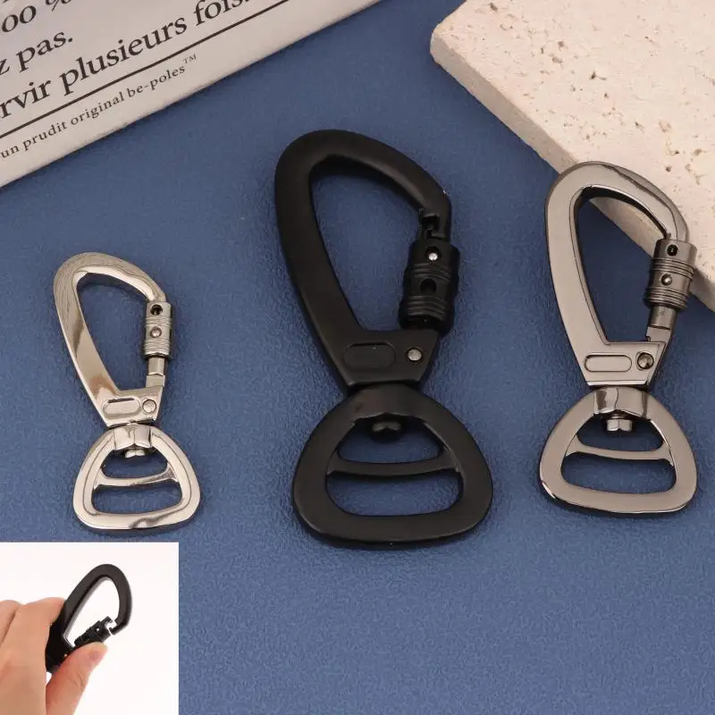 360도 회전식 카라비너 ??애완 동물 가죽 끈 DIY 강력한 당김 버클 야외 암벽 등반 안전 빠른 교수형 스프링 후크