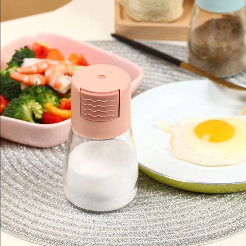 0.5g Metering Salt Shaker Push Type Salt Dispenser Salt Tank Sugar Bottle Spice Pepper Salt Shake Spice Jar Can Seasoning Bottle