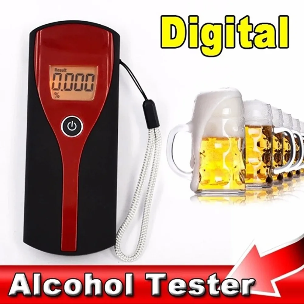 Universelle profession elle digitale LCD-Anzeige Alkohol Atem alarm Atem  tester Kunststoff schnelle Reaktion und Wiederaufnahme Alkohol tester -  AliExpress