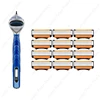 New fusion Shaver Cyclic replaceable Razor Blade 5 Layers Safety Manual Shaving Head Replacement Professional Shaver Blades 5