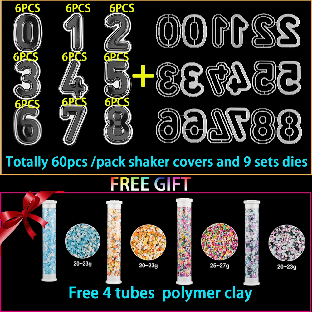 

Bundle Deals 69-249Pcs Number 0-9 Shakers Blister 3D Shaker Covers for Shaker Cards Making Clear Shaker Domes To Add Dimensions