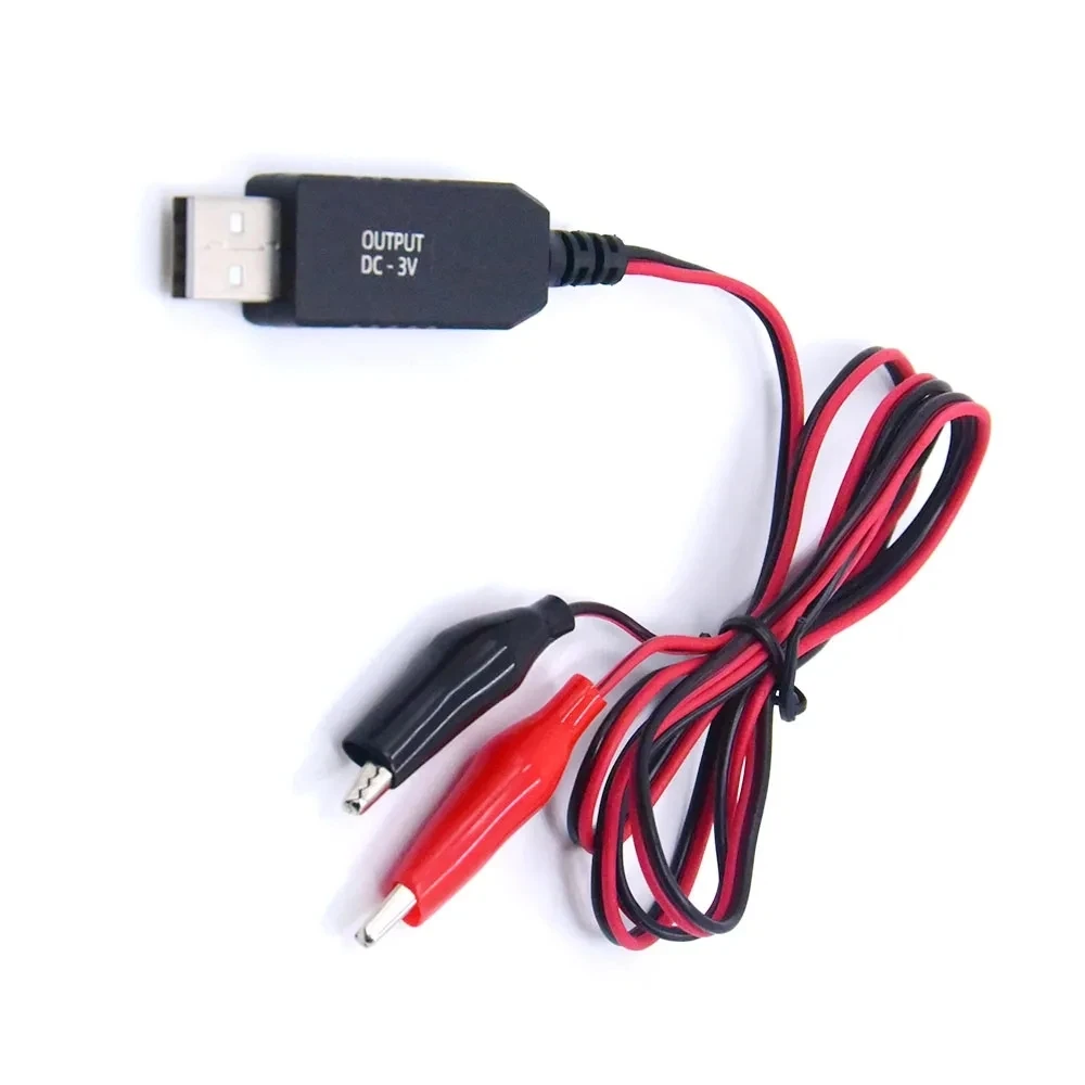 USB 5V to 3V Clip Cable Power Adapter Cord AA AAA LR3 LR6 Battery Eliminator Converter For Games Remote Control Toys usb charging cable battery eliminators usb dc converter