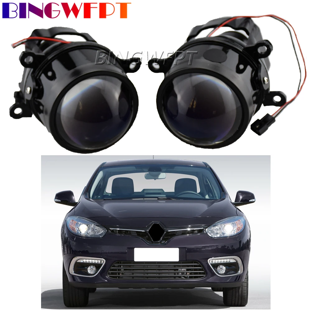 

2-Pieces Car LED Lens Fog Lights Lamp Assembly For Dacia For Renault Duster 2010 - 2018 H11 Daylight Front Bumper Fog Lamp