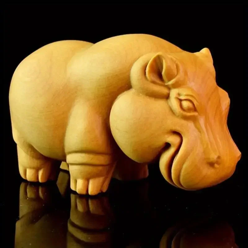 Cute Wood Carving Animals Statue Ornaments Supplies Sculptures and Figurines Home Decoration Desk Accessories: 3 - 5 Days Free Delivery Only UK