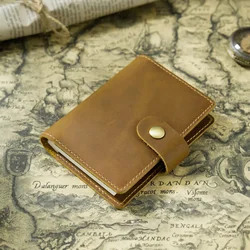 Handmade Vintage Leather Pocket Notebook with Pen Holder - Perfect (Brown)