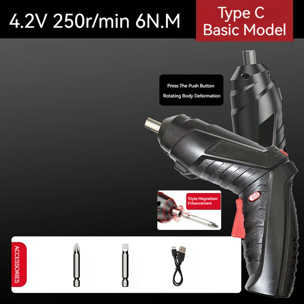 Small And Powerful Battery Screwdriver Rechargeable 4.2V 6Nm 1300mAh 250rpm Screwdrivers Electric Screw Driver Screwdriver Set