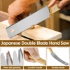 New Japanese Hand Saw 6inch SK5 High Carbon Steel Double Edged Hand Saw 14/17 TPI Woodworking Flush and Finish Cutting Wood Saw 4