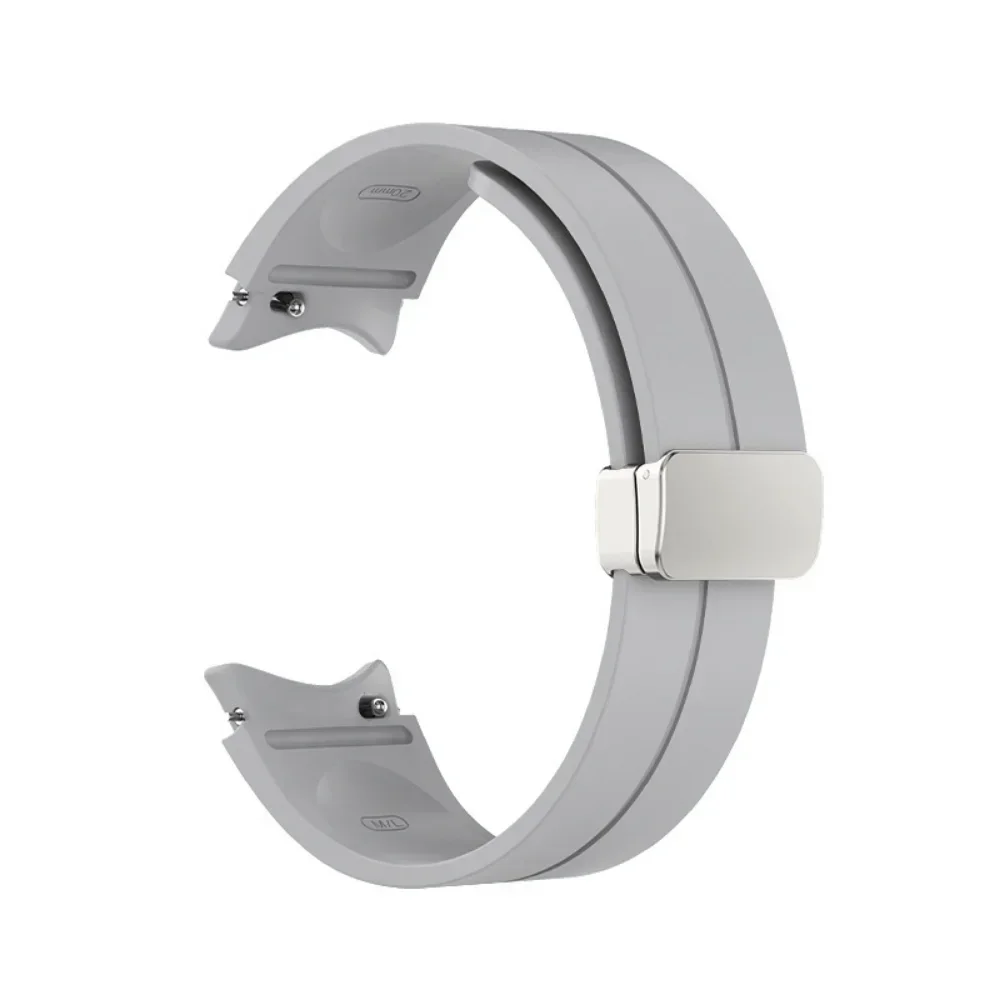 Silicone Magnetic Buckle Bracelet Watch Band in Black