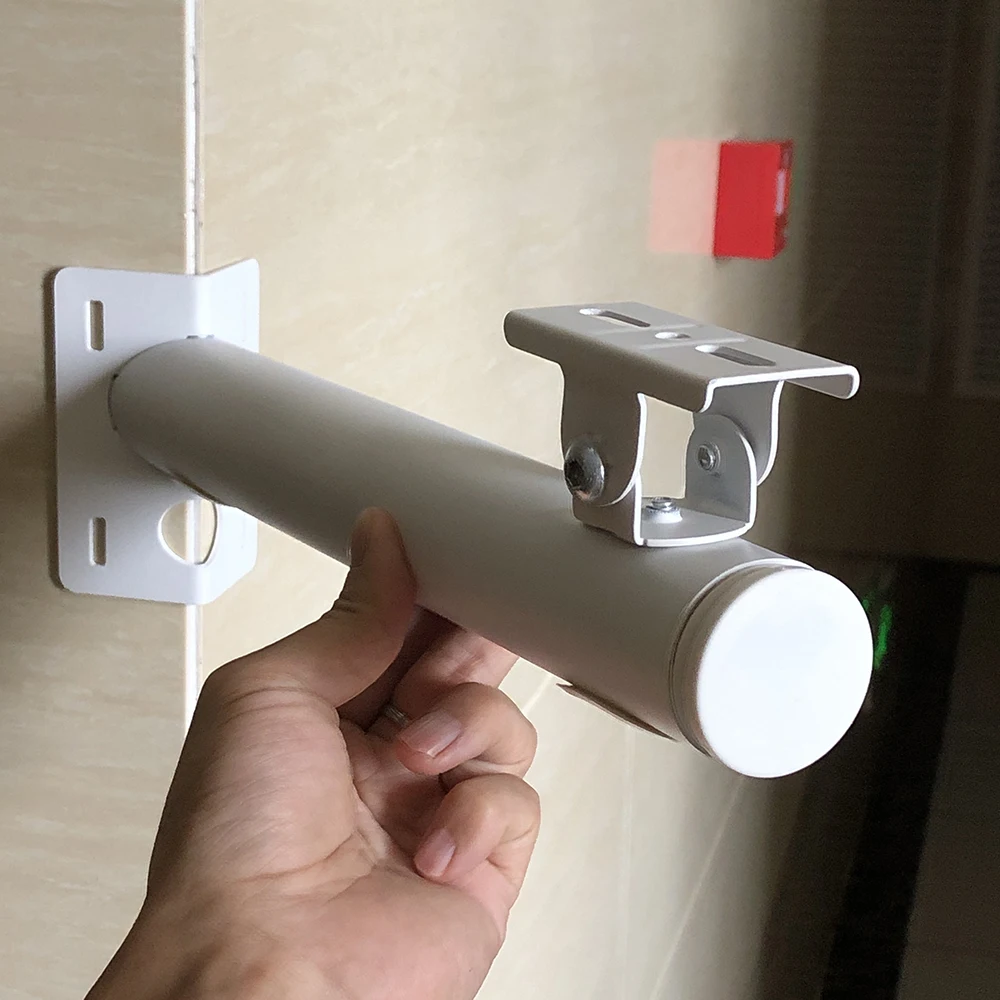 New Galvanized Tube CCTV Camera Holder Stand Exterior Right Angle Wall Corner Bracket Pole Mount Fasteners 30cm Long Arm Bracket