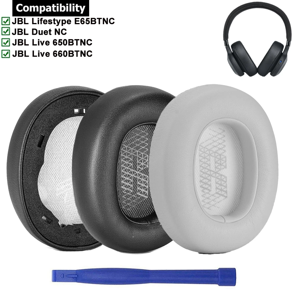

Replacement Earpads Ear Cushion Pads For JBL Lifestyle E65BTNC Live 650BTNC Tune 660BTNC Duet NC Noise-Cancelling Headphones