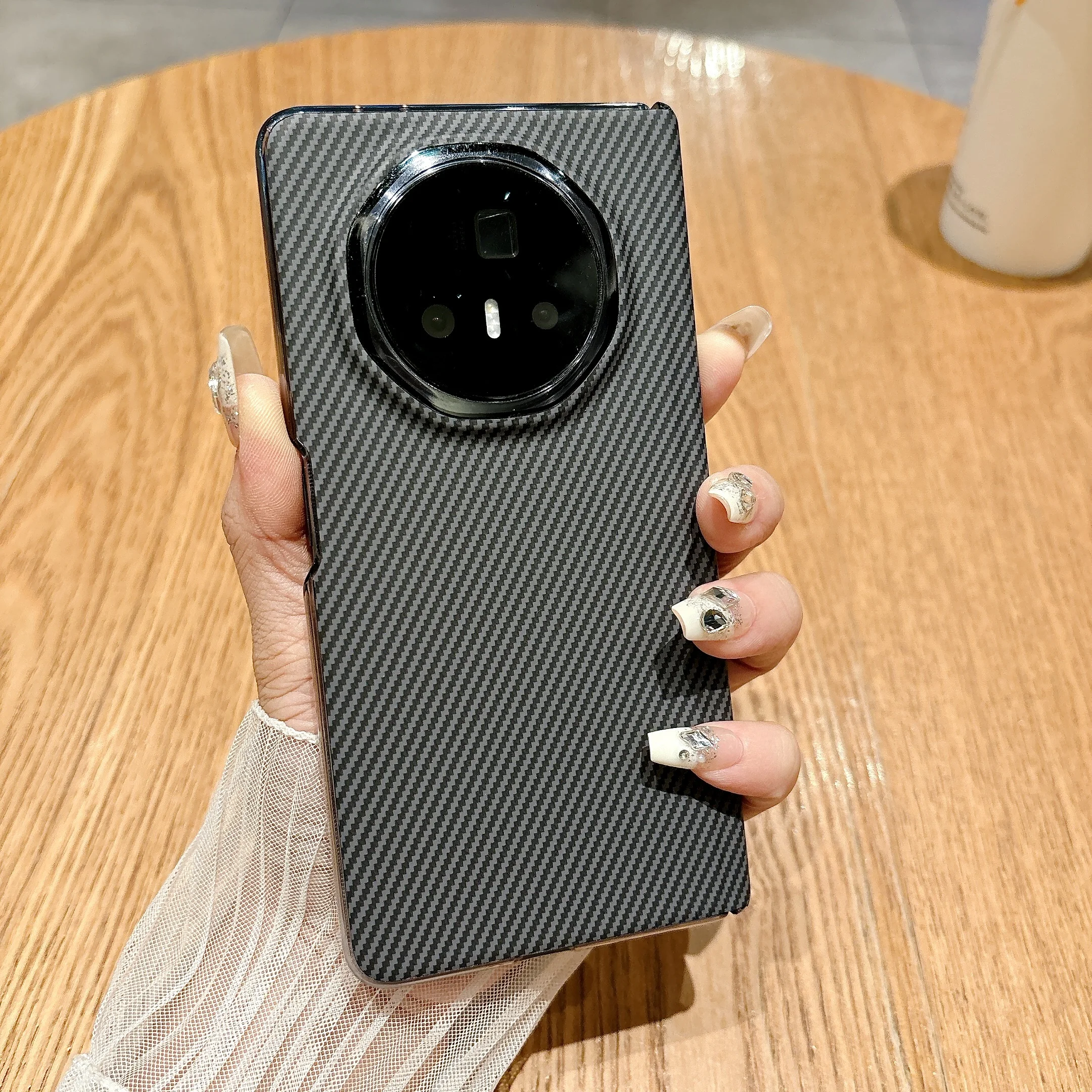 Fashion Leather Carbon Protective Shell Back Cover