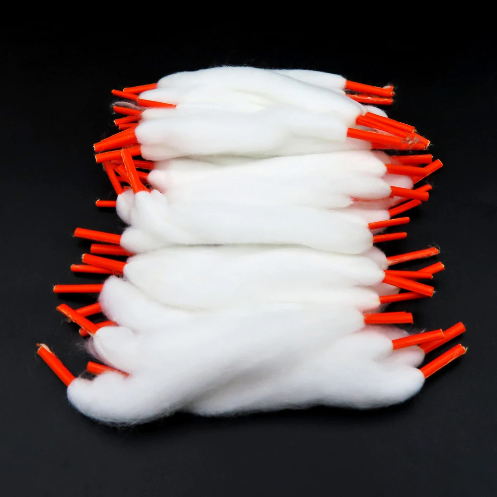 Universal Organic Cotton 2Heads Style Replacement Cotton Bar Wiping Cloth Materials 3.0mm 2.5mm 100Pcs
