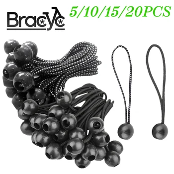 휴대용 탄성 텐트 고정 로프 타포린 캐노피, 피난처 화물용 튼튼한 타프 타이 다운 코드, 볼 번지 코드