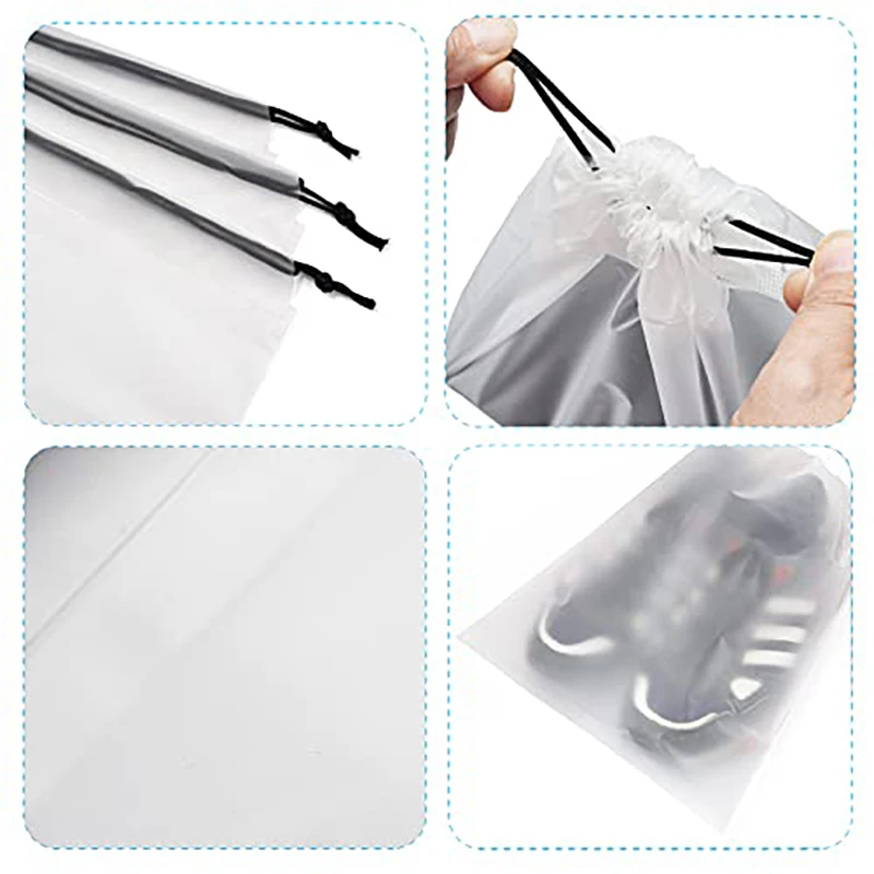 EVA portable shoe storage bag suitable for miscellaneous travel, makeup bag, waterproof transparent plastic shoe storage cmc