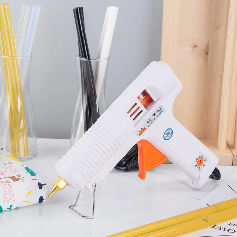 

EU Hot Melt Glue Gun Smart Adjustable Temperature Copper Nozzle Heater Muzzle Diameter 11mm Craft Repair Tool