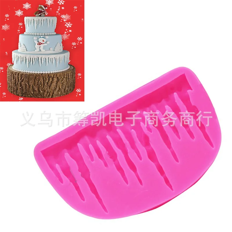 

Cake Decoration Silicone Mold Icicle Border Sugarcraft Frozen Fondant Cake for Christmas