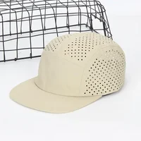 Perforated 5-Panel Cap for Men Lightweight Breathable Quick-drying Baseball Caps Running Camping Hiking Training Outdoor Hat 2