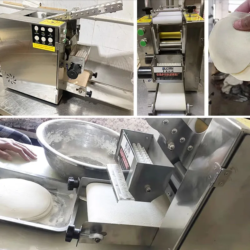 Pressing Flour Machine Commercial Stainless Steel Fully Automatic Imitation Manual Rolling Equipments Dumpling Baozi Skin Maker