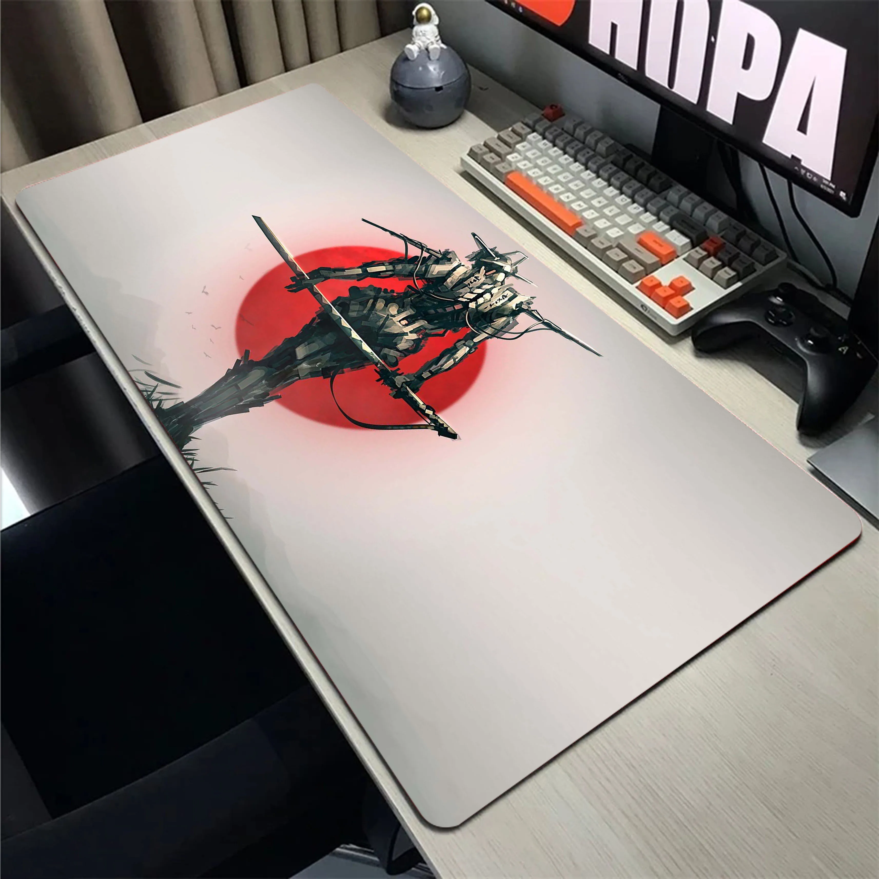 

Japanese Samurai Anime Gaming Mouse Pad Large Mouse Mat Laptop Mouse Carpet Game Carpet Keyboard Pads Gamer Desk Mat 90x40cm