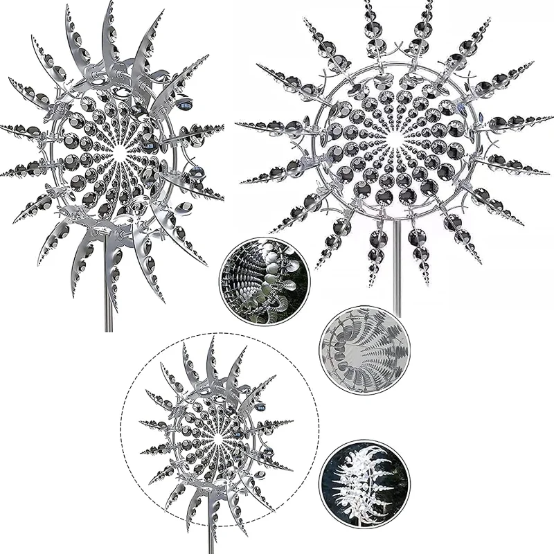 Unique Magical Metal Windmill Outdoor Wind Spinners Wind Collectors Courtyard Patio Garden Decoration Outdoor Indoor windmill toys garden windmill wind spinner