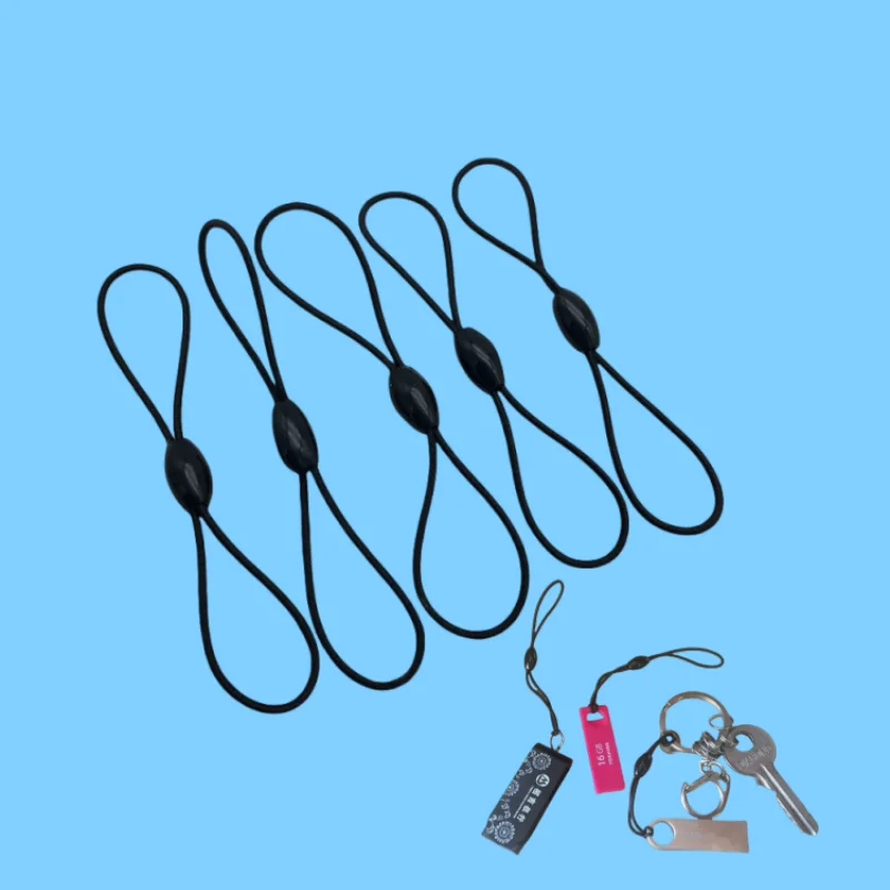10-Pack Elastic Lanyard Keychain Straps with Hooks