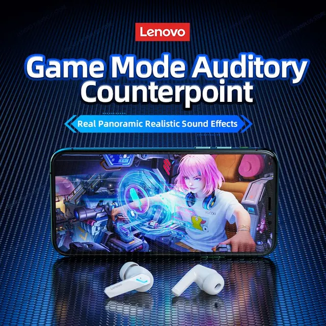 Lenovo GM2 Pro Bluetooth 5.3 Earphones Sports Headset Wireless In-Ear Gaming Low Latency Dual Mode Music Headphones New 4