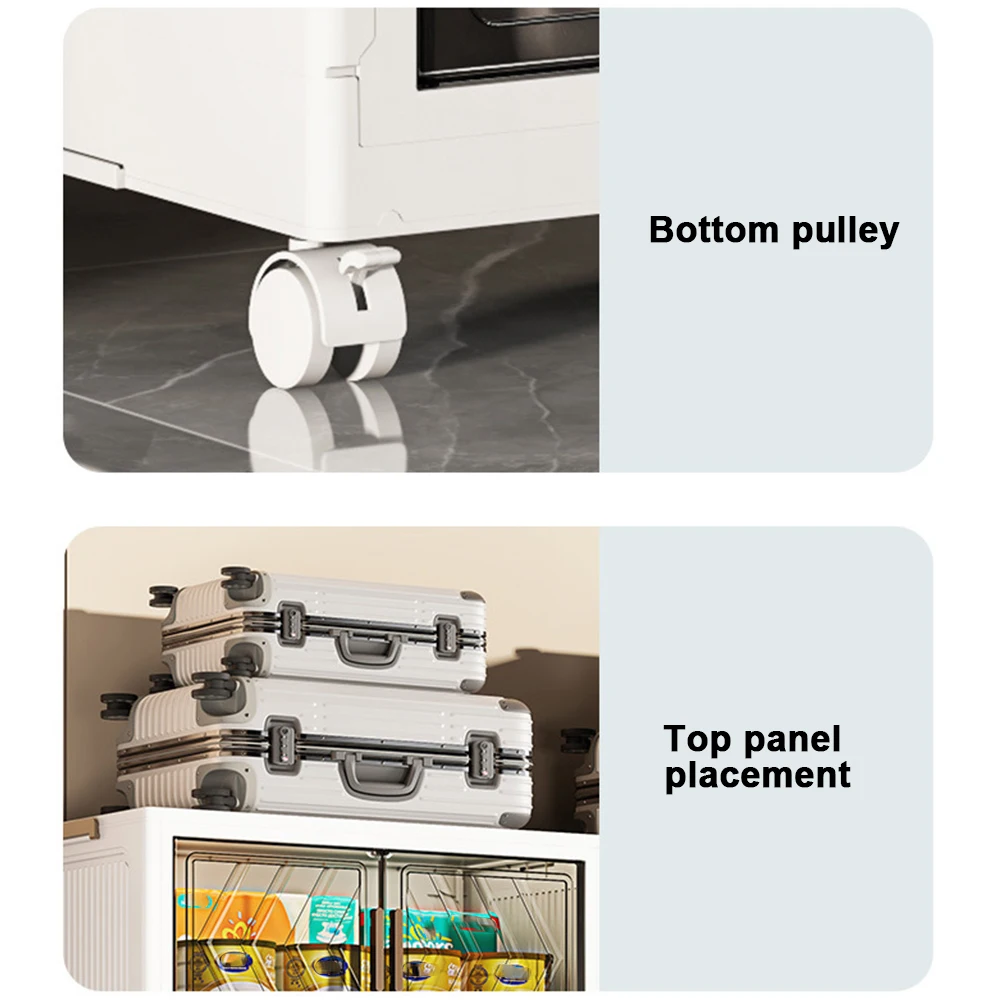Plastic Storage Containers with Wheels for Home Office