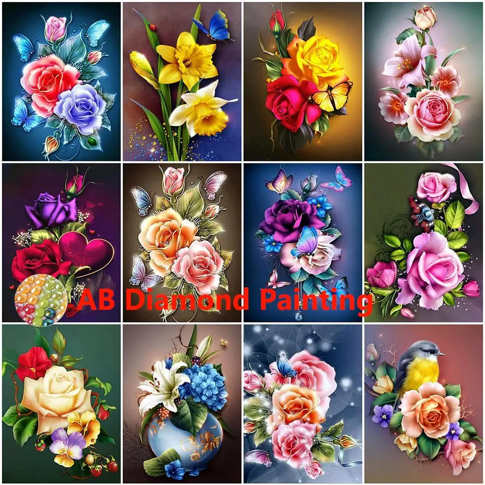 

Набор для алмазной вышивки AB 5D с изображением роз