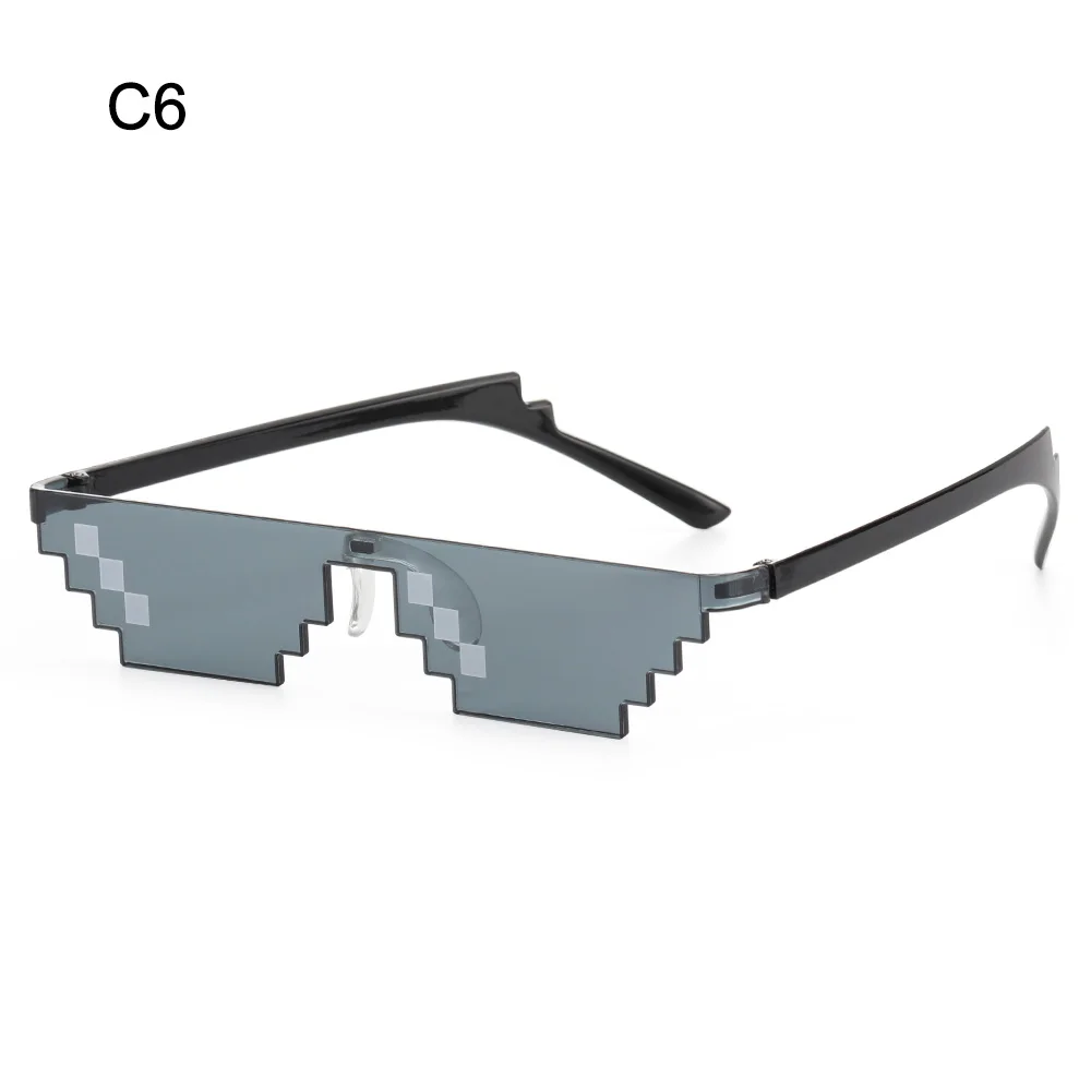 1PC NUOVO Mosaico Occhiali da sole Trucco Giocattolo Thug Life Occhiali Trattare con esso Occhiali Pixel Nero Mosaico Occhiali da sole Scherzi fantastici Giocattoli divertenti_voghion.com