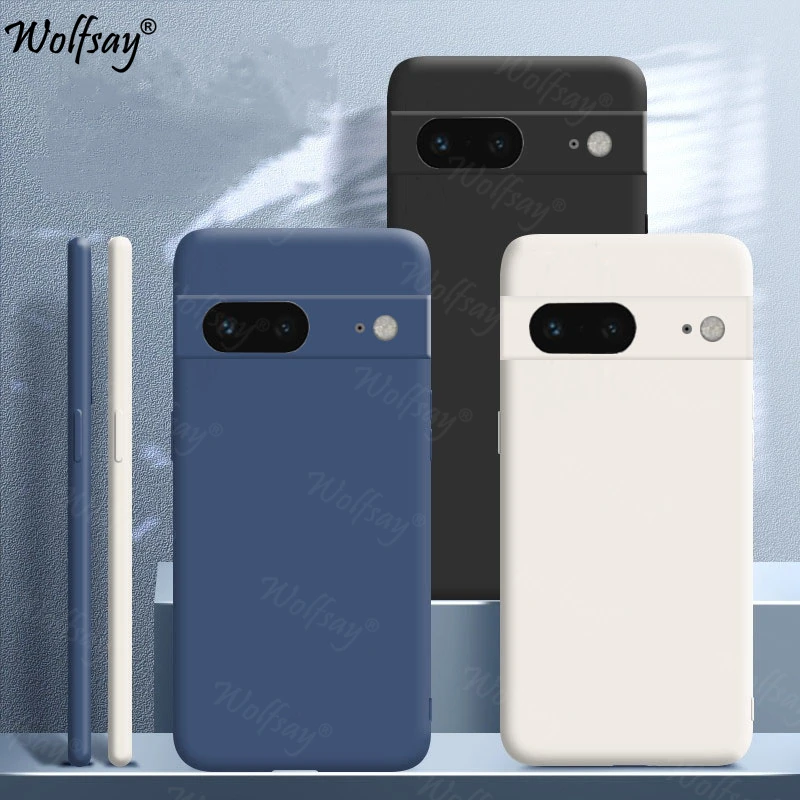 liquid silicone case for google pixel 7a 7 pro 7 cases soft silicone funda  pixel7 pixel 7a pro 5g coque cover pixel 6a 6 pro 6 - AliExpress