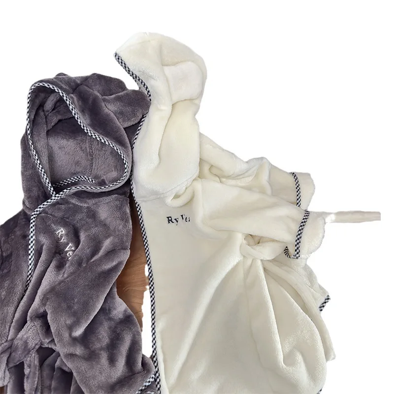 Autumn New Children's Flannel Bathrobe Baby Home Nightgown