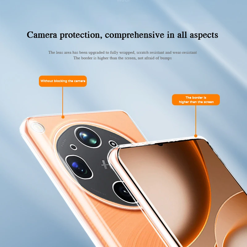Premium Transparent Silicone Phone Case - Luxury Clear Bumper Cover