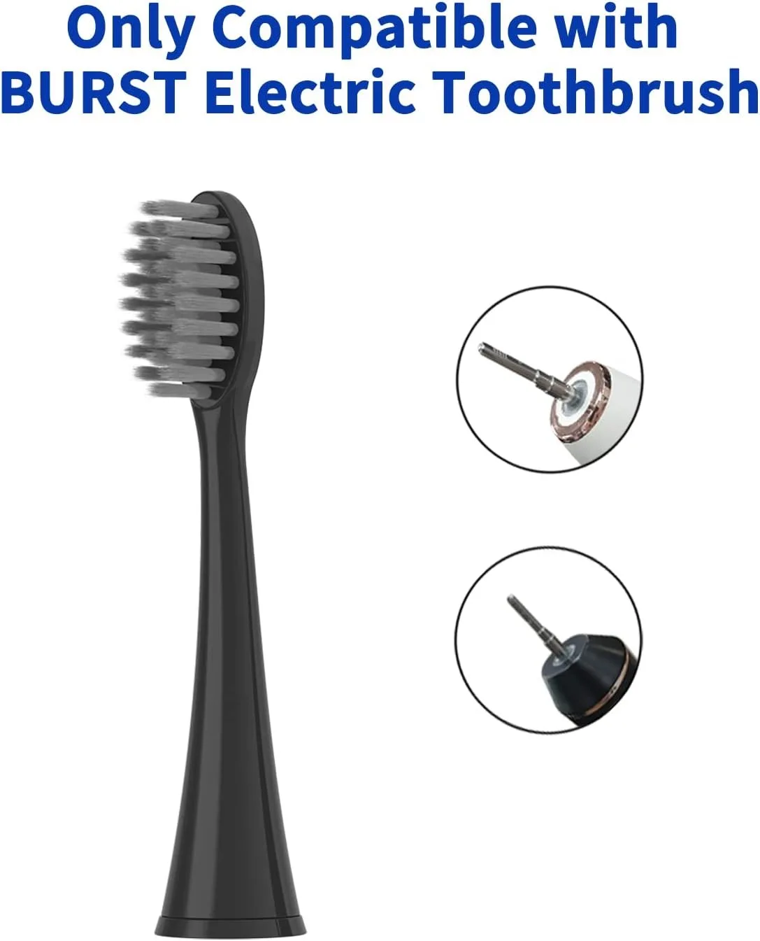 10pcs Replacement Toothbrush Heads Compatible with Burst Adult Electric Toothbrush for Seago S9 S1 S6 S8 S21 S26 S28 SG540 SG860 2