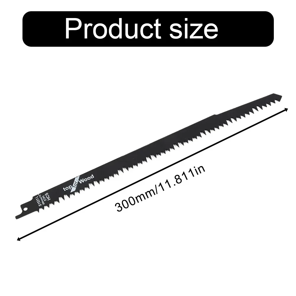 1pc 12in S1531 BI-Metal Reciprocating Saw Blades Handsaw Multi Saw Blade Pruning Cutting Wood Metal Plastic Board Sawblade hand saw multi purpose saw handheld saw reciprocating saw blades