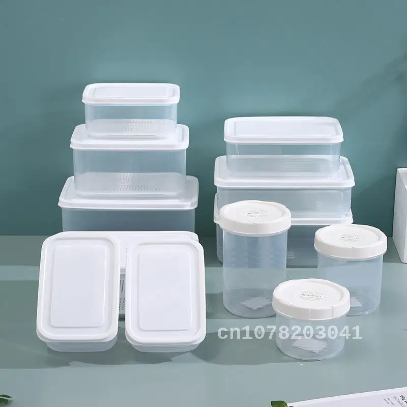 

Plastic Refrigerator Storage Box Rectangular Food Grade Transparent Preservation Box Fruit Food Freezing Box Lunch Box