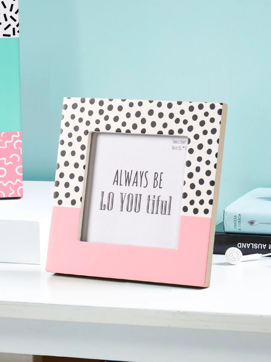 

Frame for Pictures Kids 10X15cm Photo Frames Kawaii Room Decor Home Decoration Accessories Square Wooden Modem Style
