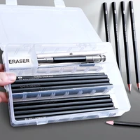 27/38/47pcs Drawing Pencils Sketch Box Set Sketching Kit Pro Art Sketch Supplies Charcoals Kneaded Eraser Extender Pencil Case 1