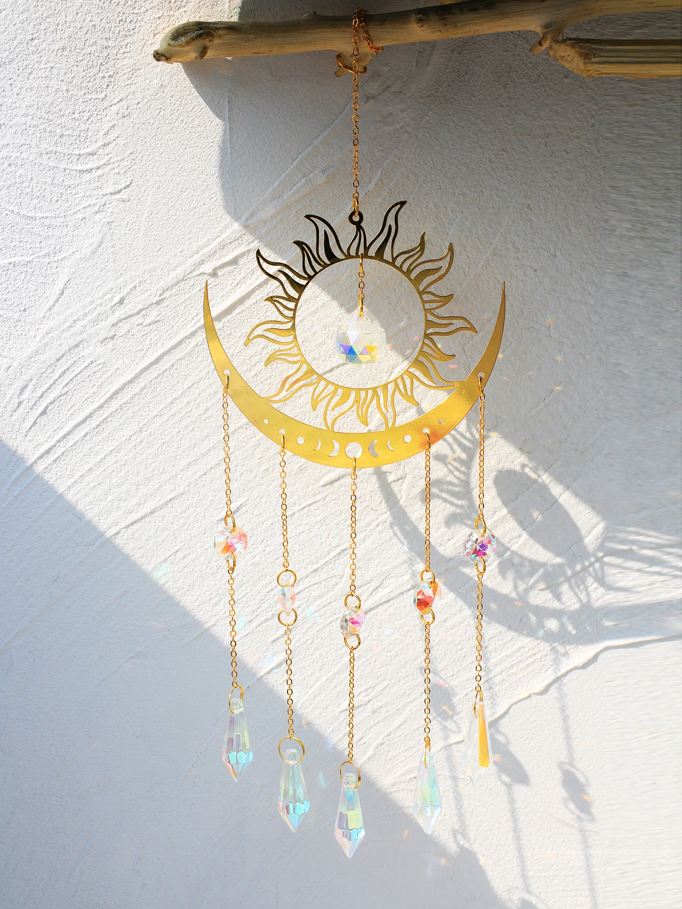 Crystal Suncatcher Rainbow Maker Stained Glass Evil Eye Sun Boho Ornament Window Decor Hanging Prisma For Garden Home Decoration