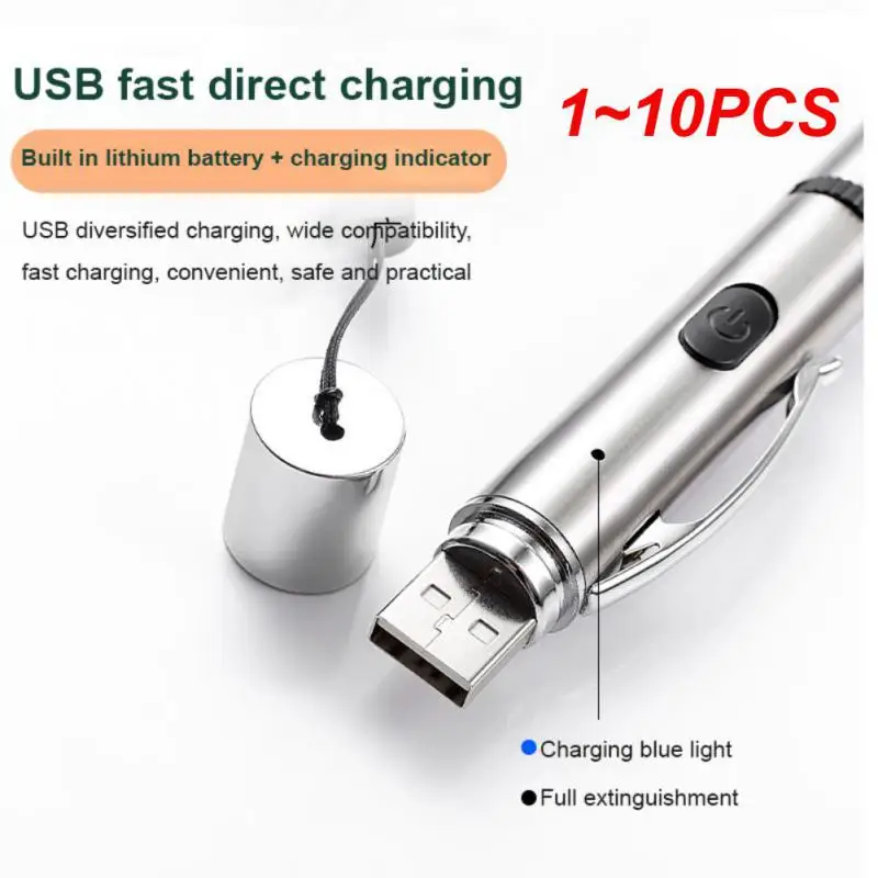 

1~10PCS Projection Pattern Cat Stick Toy Pet Toy Cat Care Products Projector Usb Charging 5 In 1 Cat Stick Toy Pet Products