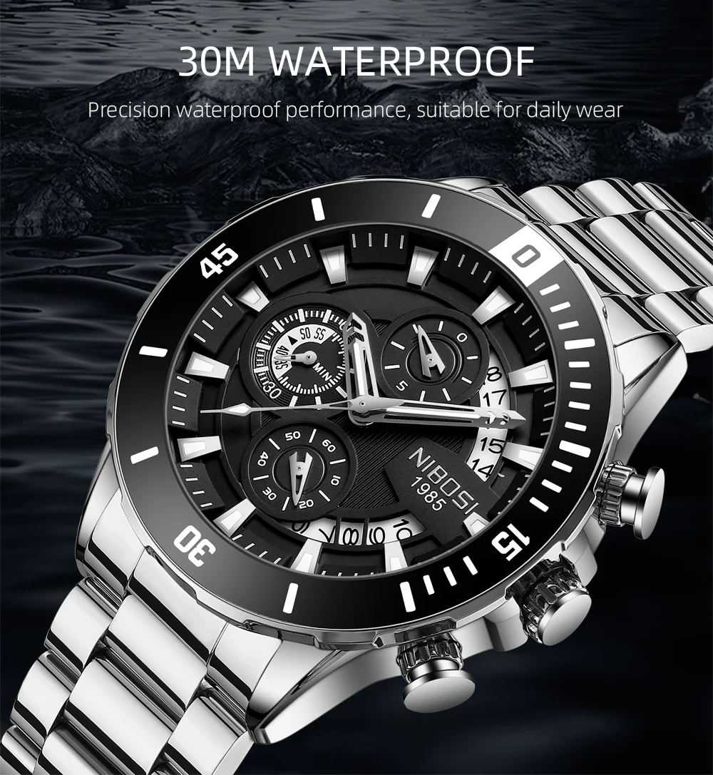 Quartz & Waterproof Watch 2592 Nibosi