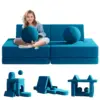 Creative Children's Foam Sofa with Spherical Modules and Tunnel Elements Foldable children's Couch 9pcs Toddler Sofa for Bedroom 1