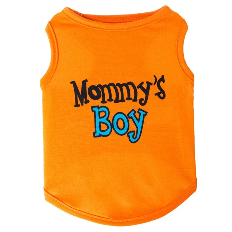 Chaleco sin mangas con estampado de letras para mascotas, para perros pequeños, acogedor, de algodón, para cachorros, gatos, ropa de algodón, caniche, schnauzer, masoctas