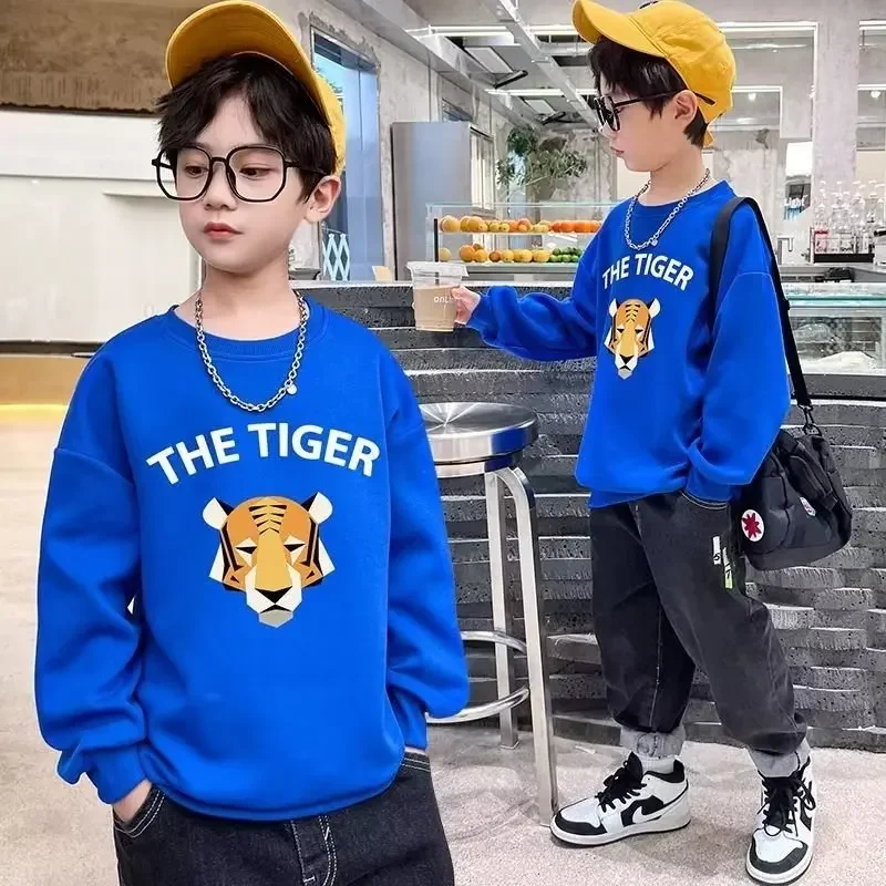 남아용 용수철 긴팔 베이스레이어 상의, 스타일리시 캐주얼 트렌디 아동용 후드 스웻셔츠, 가을 맨투맨, 2023 신상