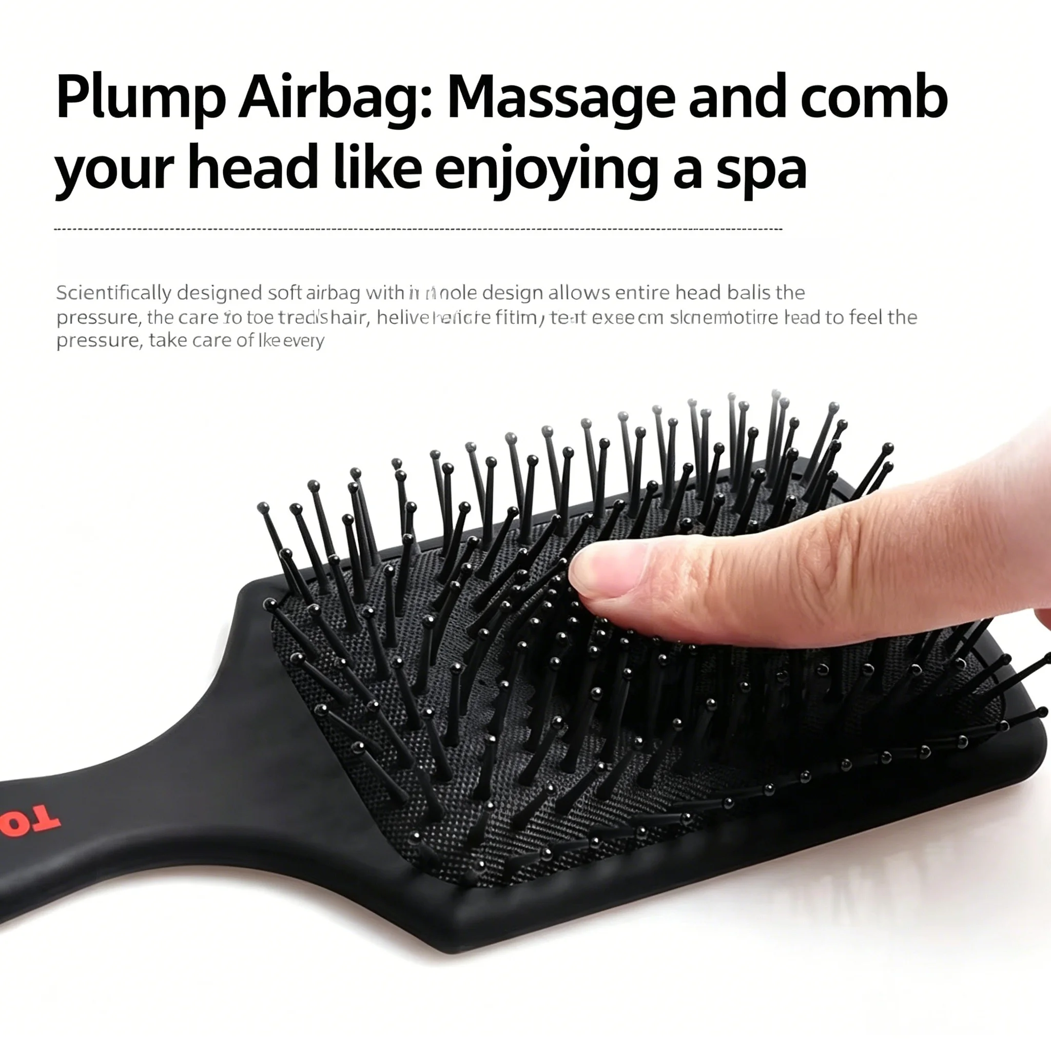 Spazzola professionale per capelli con cuscino d'aria, pettine antistatico per massaggio e acconciatura, strumento per lo styling dei capelli ricci fai-da-te per casa e salone - immagine 5