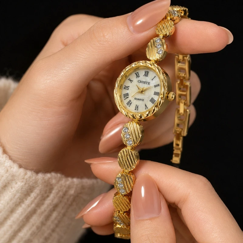 Women Bracelet Watches Top Brand Luxury Ladies Quartz Wrist Watches Unique Rhinestone Steel Band Elegant Female Clock Gift - 2
