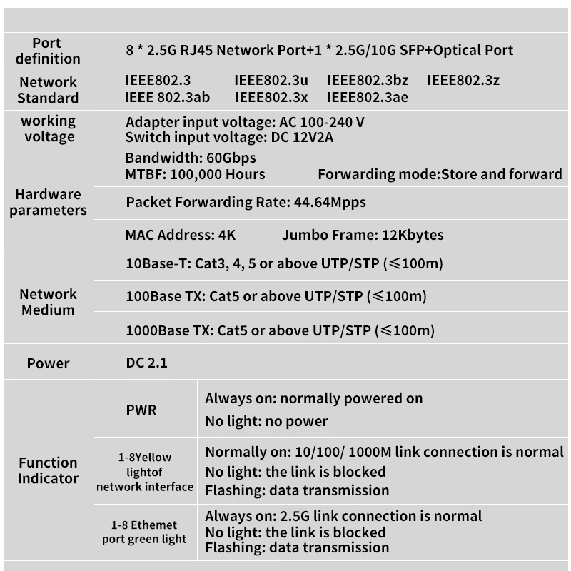  XikeStor 8 Port 10G SFP+ L2+ Managed Ethernet Switch, Multi  Gigabit Network Switch, Ethernet Splitter High Speed, Ethernet Hub, Metal  Housing, Desktop/Wall-Mount : Electronics