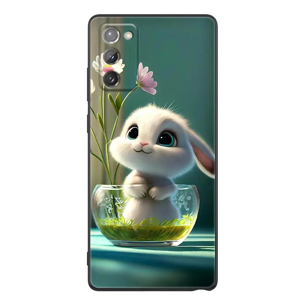 thumbnail image 1 of Case For Samsung NOTE 20 10 9 8 Ultra Lite M32 M31 M30 M30S 5G 2018 J8 J6 Pro Plus Prime Case Capa Funda Cute Bunny Animation, 1 of 5